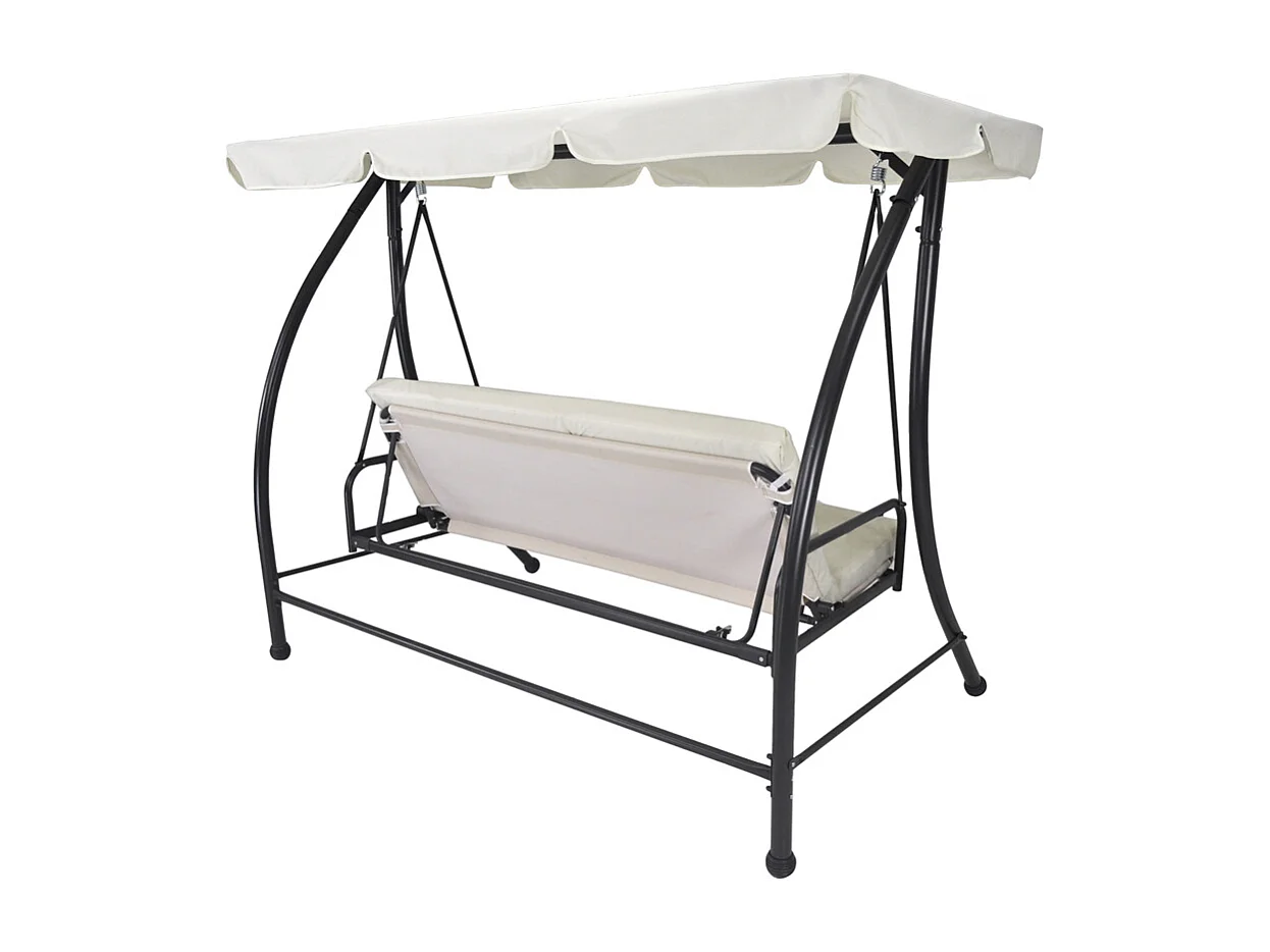 Dondolo da giardino 3 posti trasformabile in letto mod. Cayman