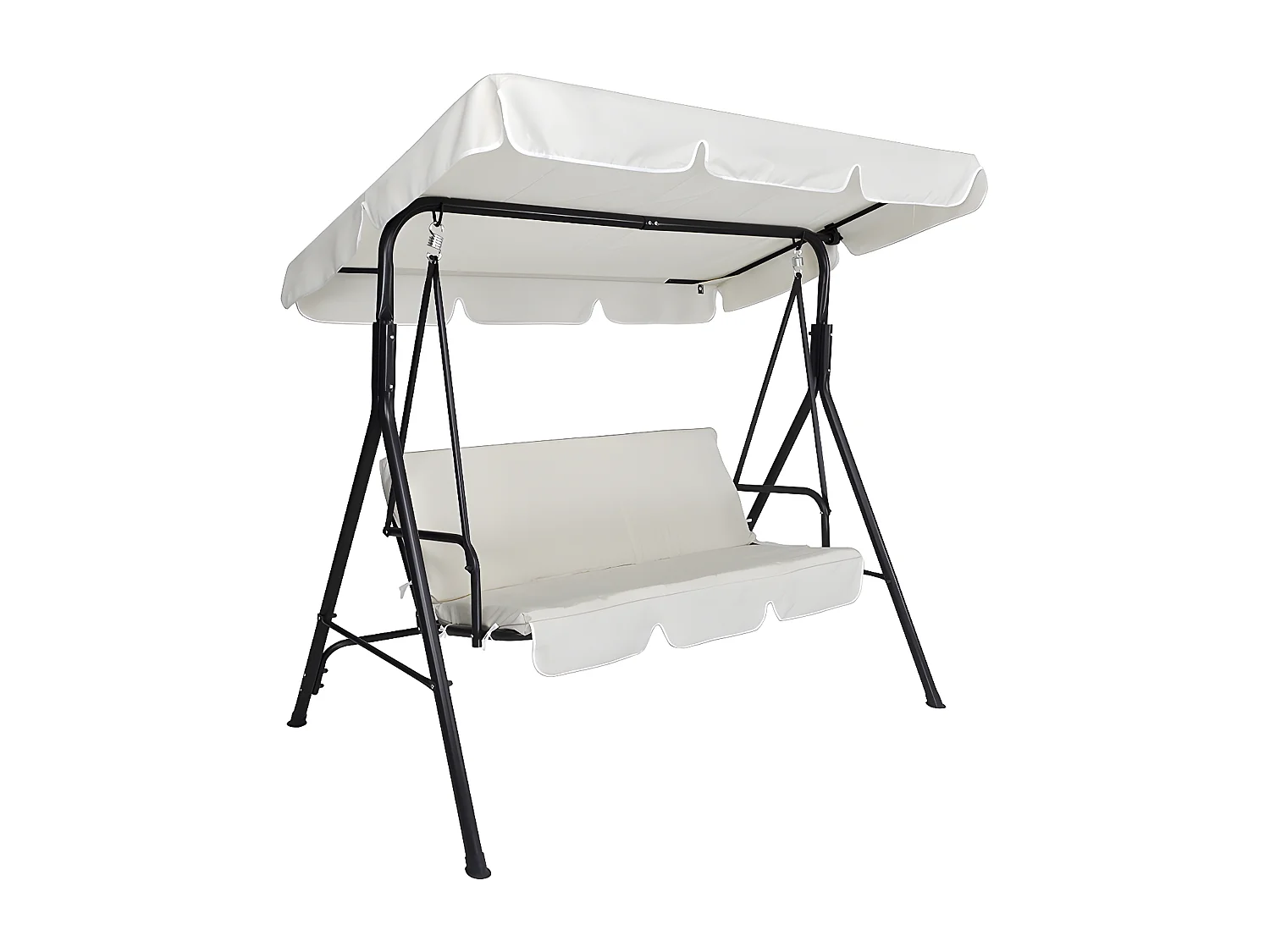 Dondolo da giardino 3 posti con tettuccio regolabile mod. Barbados