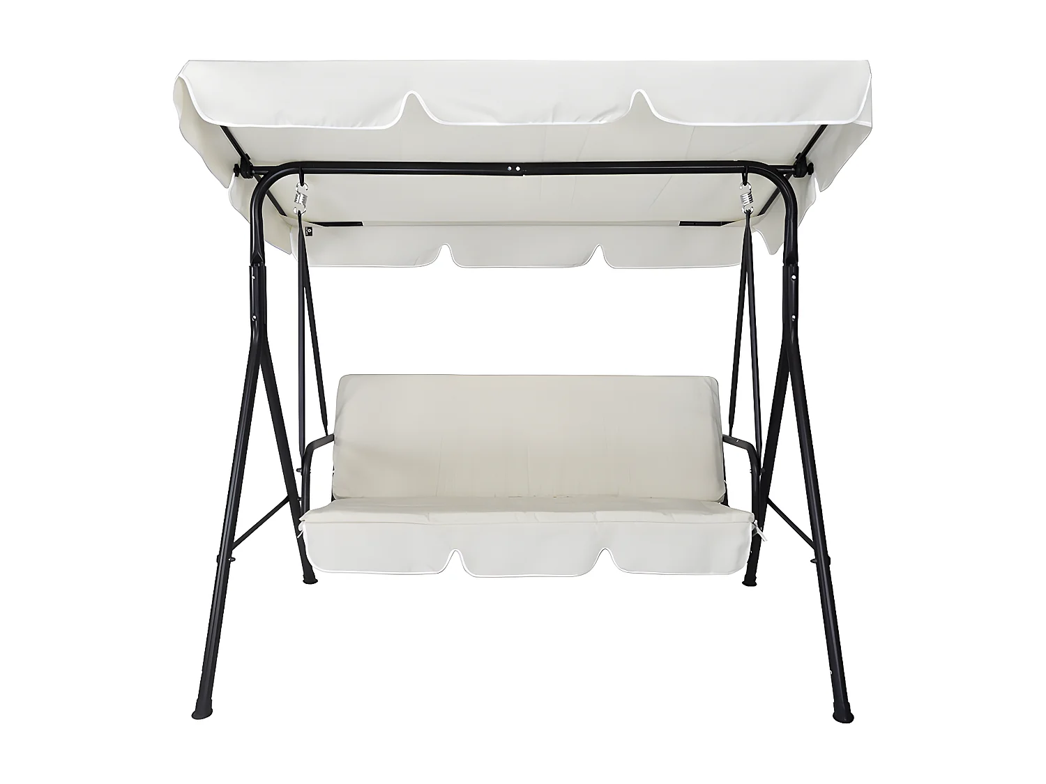 Dondolo da giardino 3 posti con tettuccio regolabile mod. Barbados