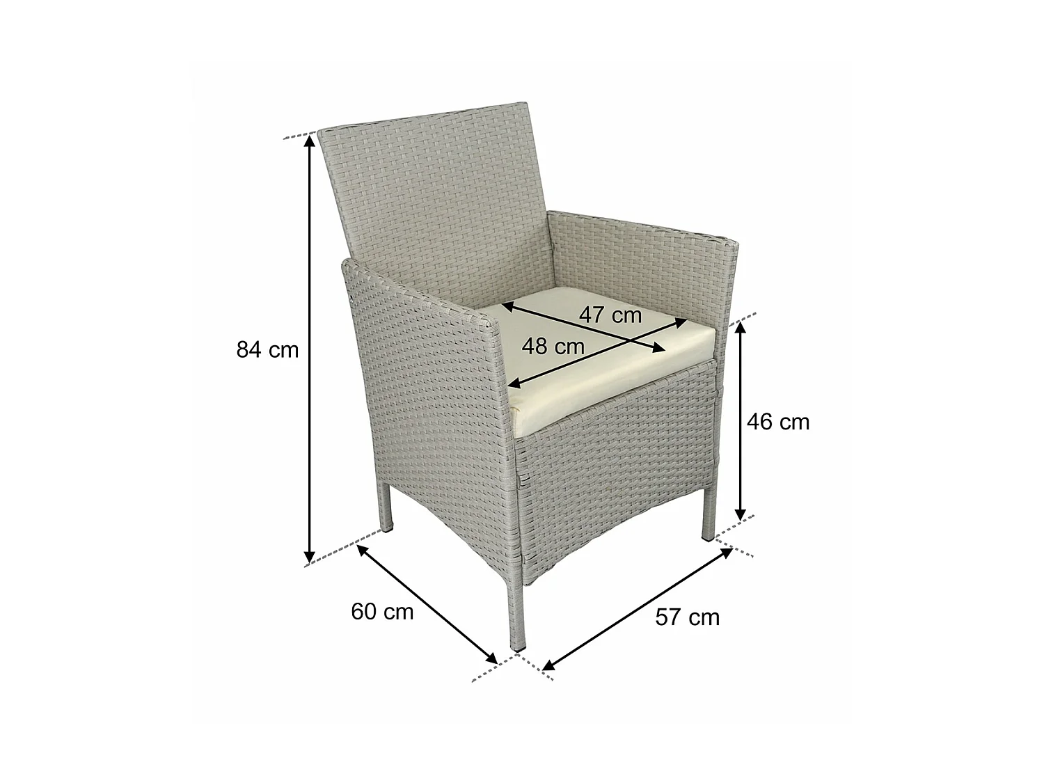 Salotto da giardino in rattan, set di divani da esterno in polyrattan tortora