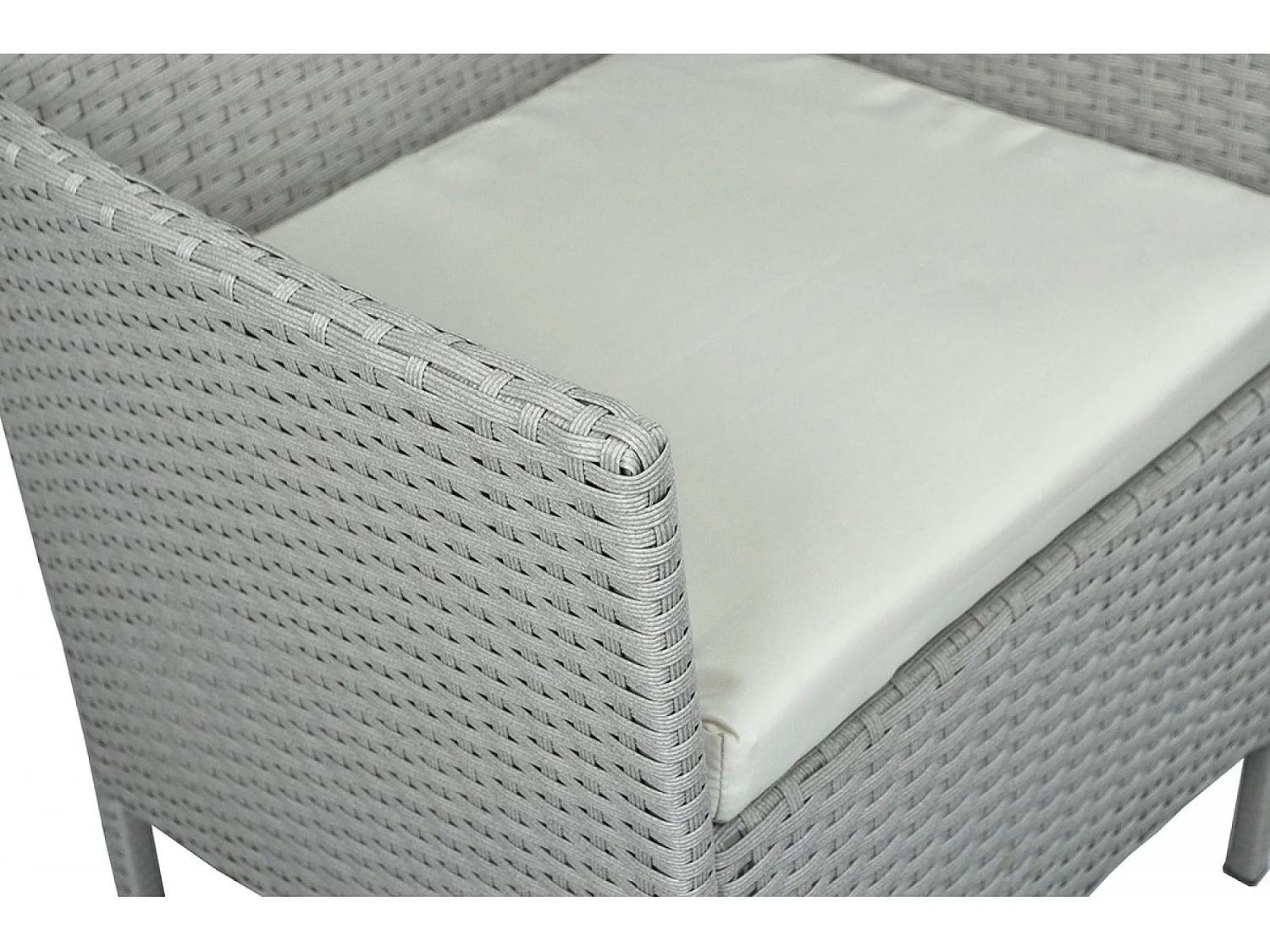 Salotto da giardino in rattan, set di divani da esterno in polyrattan tortora