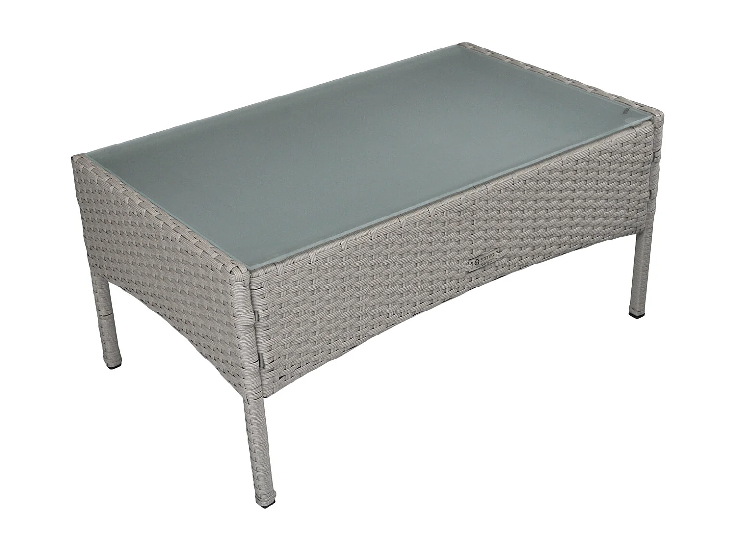 Salotto da giardino in rattan, set di divani da esterno in polyrattan tortora
