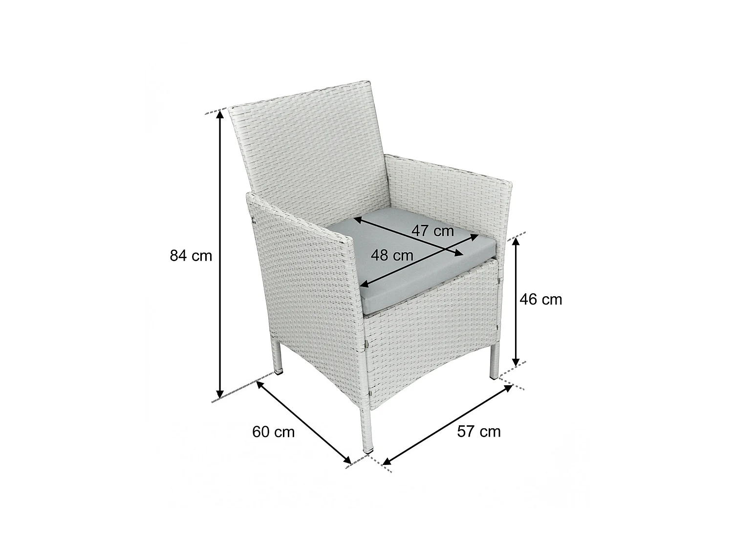 Salotto da giardino in rattan, set di divani da esterno in polyrattan bianco