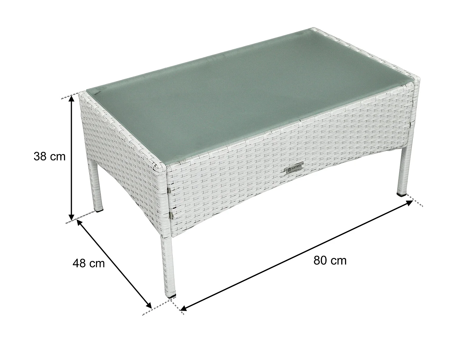 Salotto da giardino in rattan, set di divani da esterno in polyrattan bianco