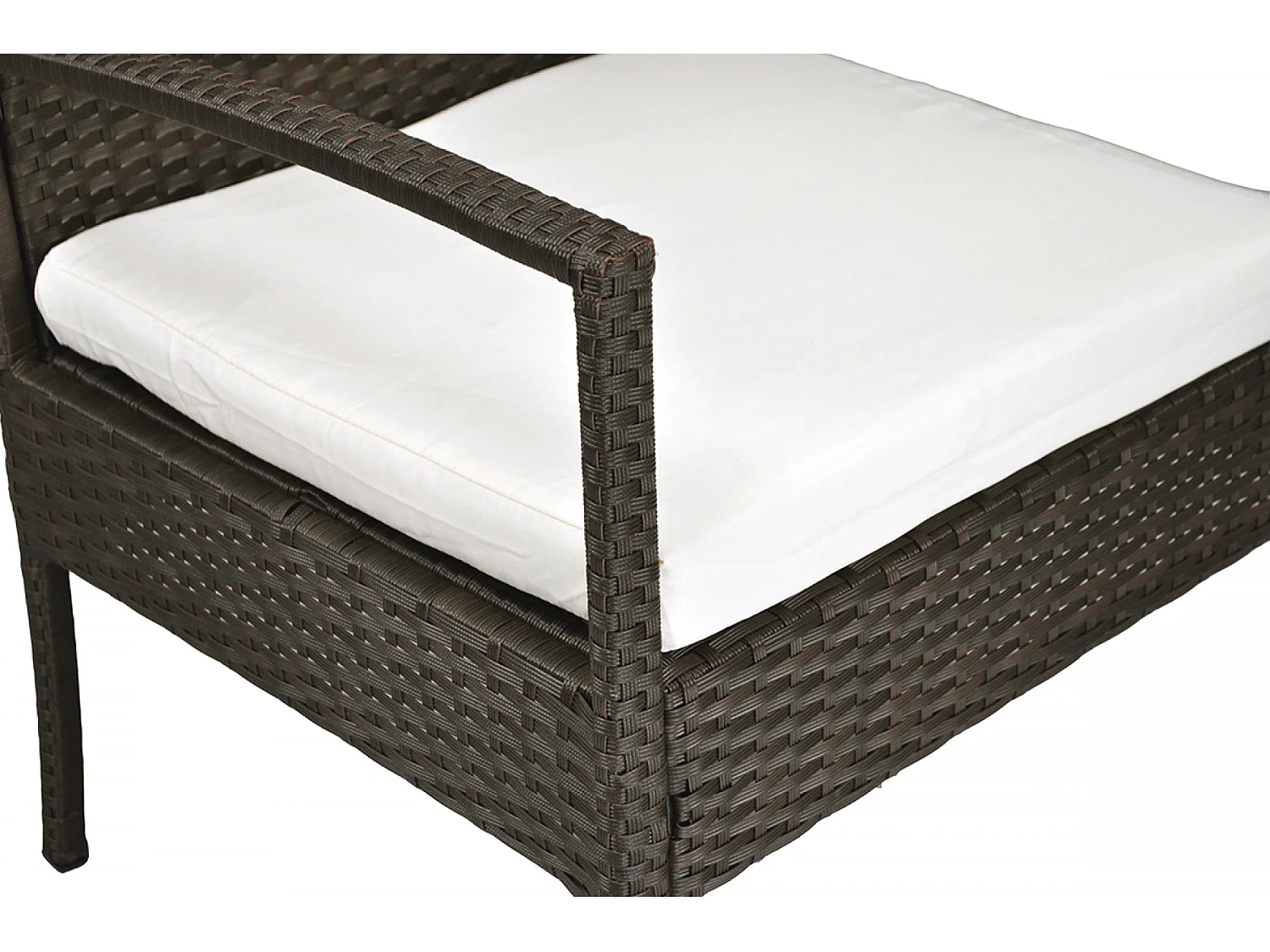 Salotto da giardino in rattan, set in polyrattan da esterno marrone