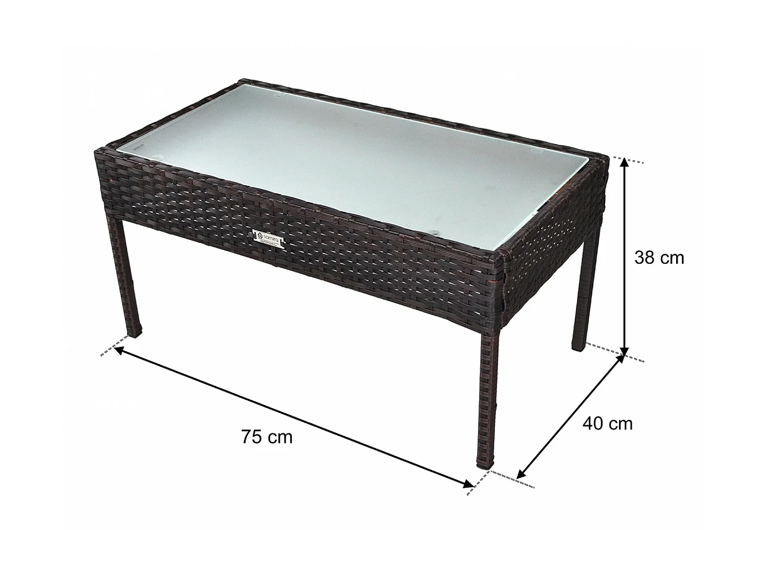 Salotto da giardino in rattan, set in polyrattan da esterno marrone