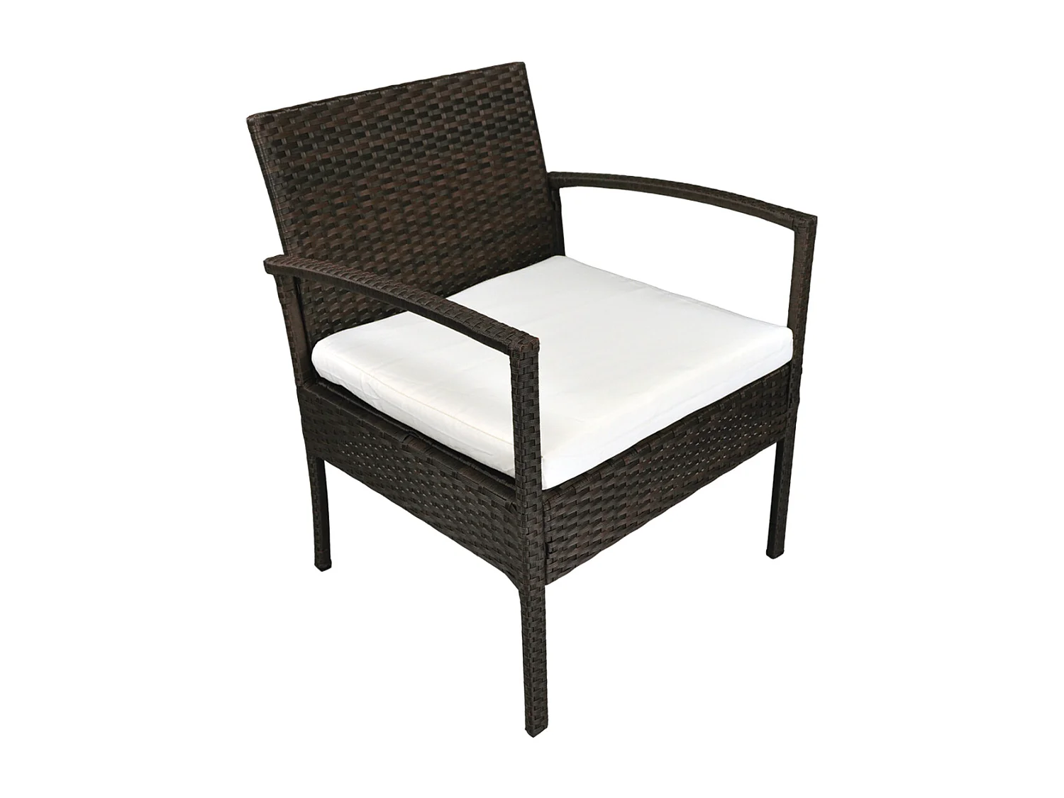 Salotto da giardino in rattan, set in polyrattan da esterno marrone