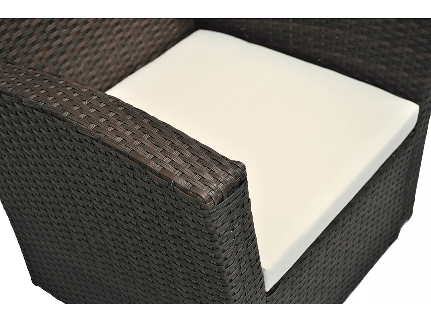 Salotto da giardino in rattan, set di divani da esterno in polyrattan marrone