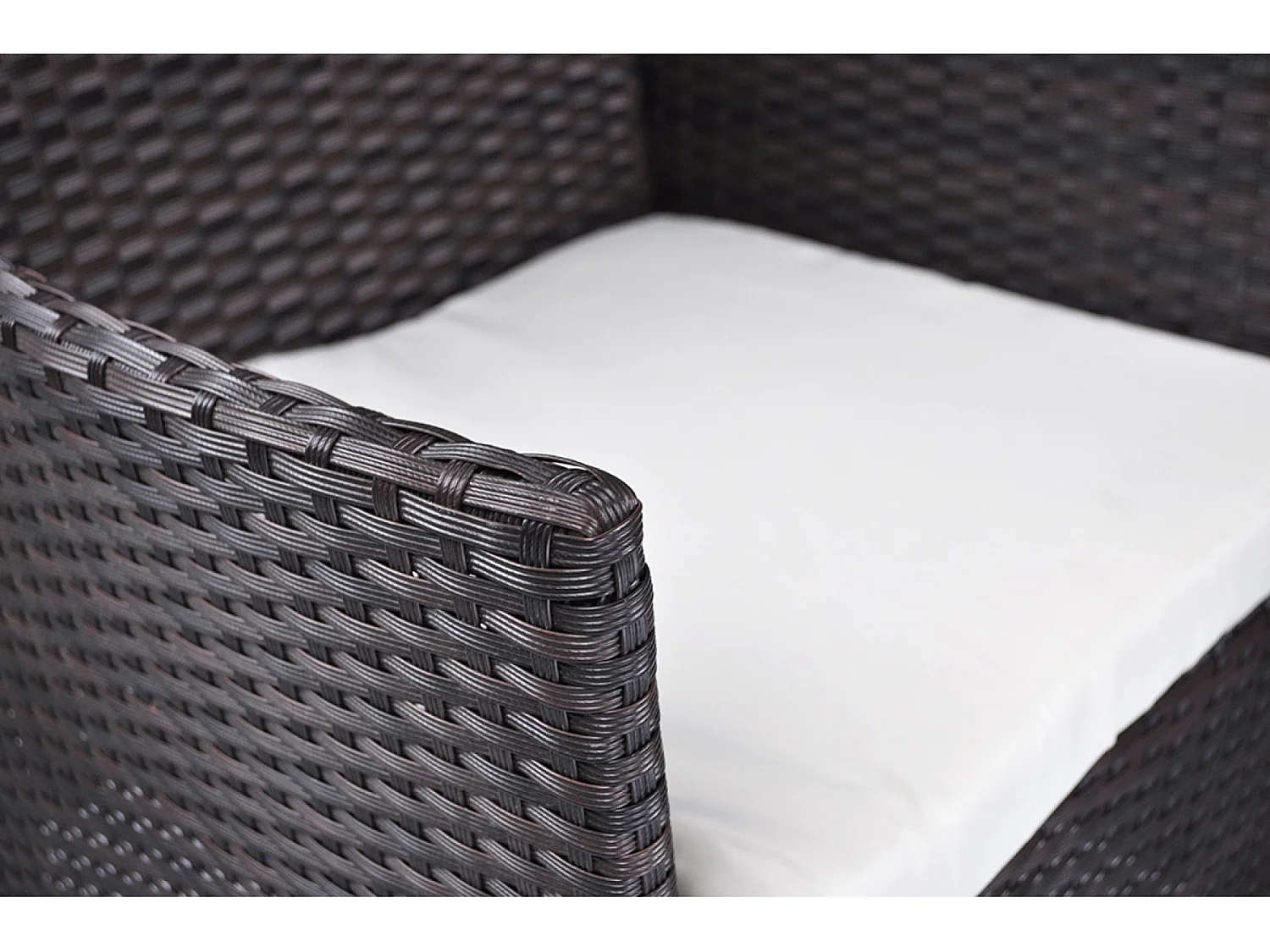 Salotto da giardino in rattan, set di divani da esterno in polyrattan marrone