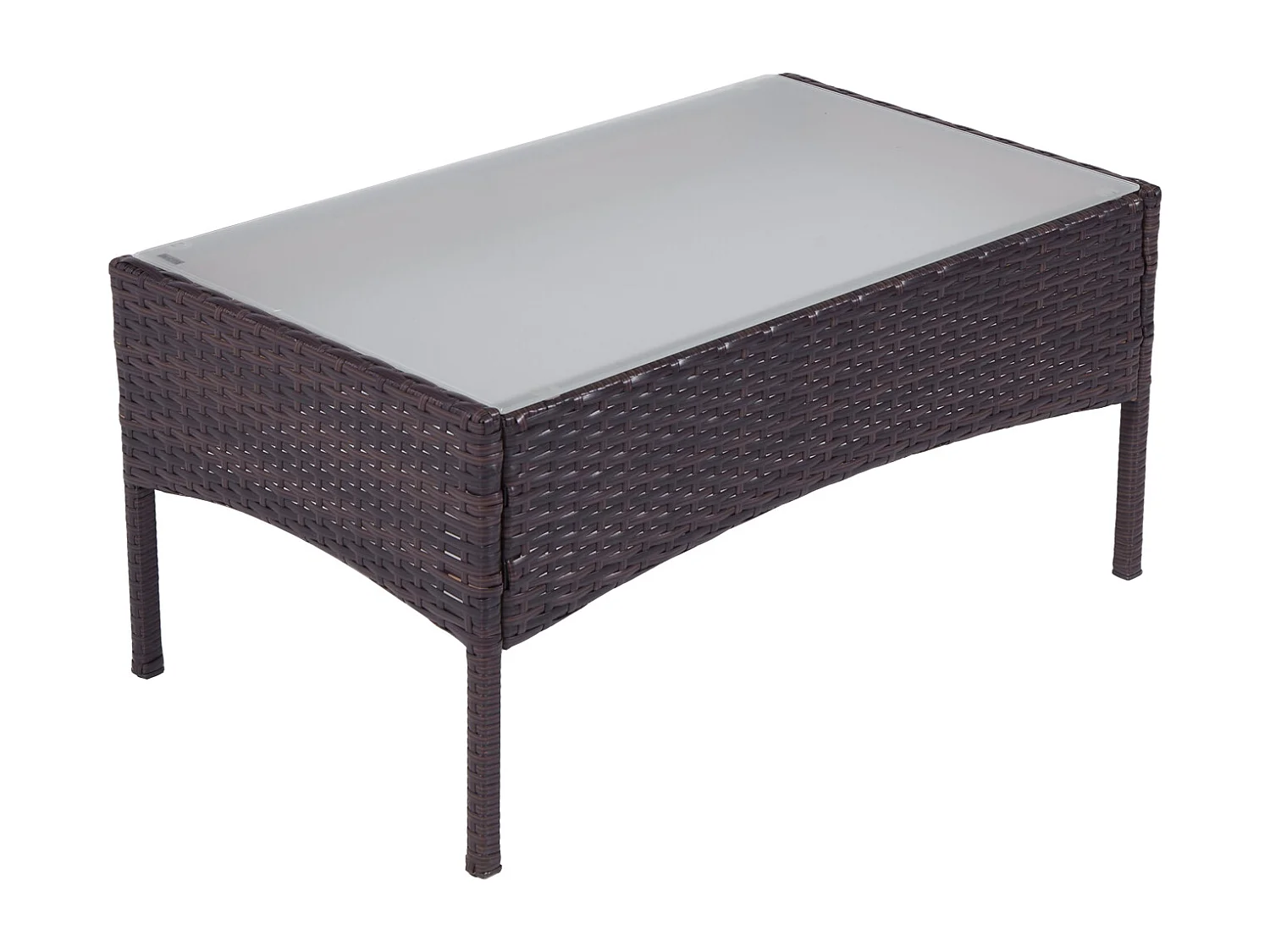 Salotto da giardino in rattan, set di divani da esterno in polyrattan marrone