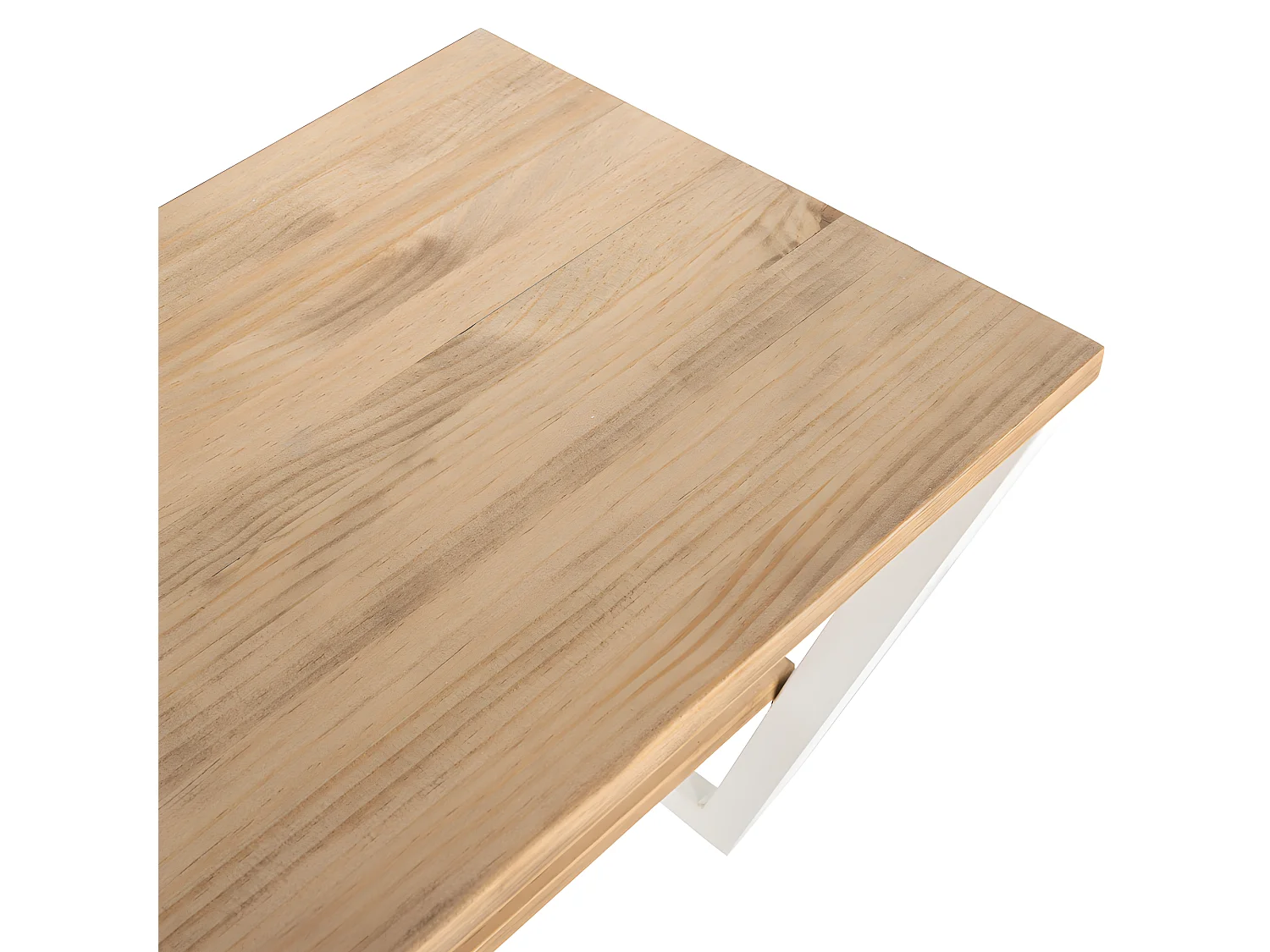 Étagère polygonal portemanteau 100x35x47 Blanc  2 supports industriel