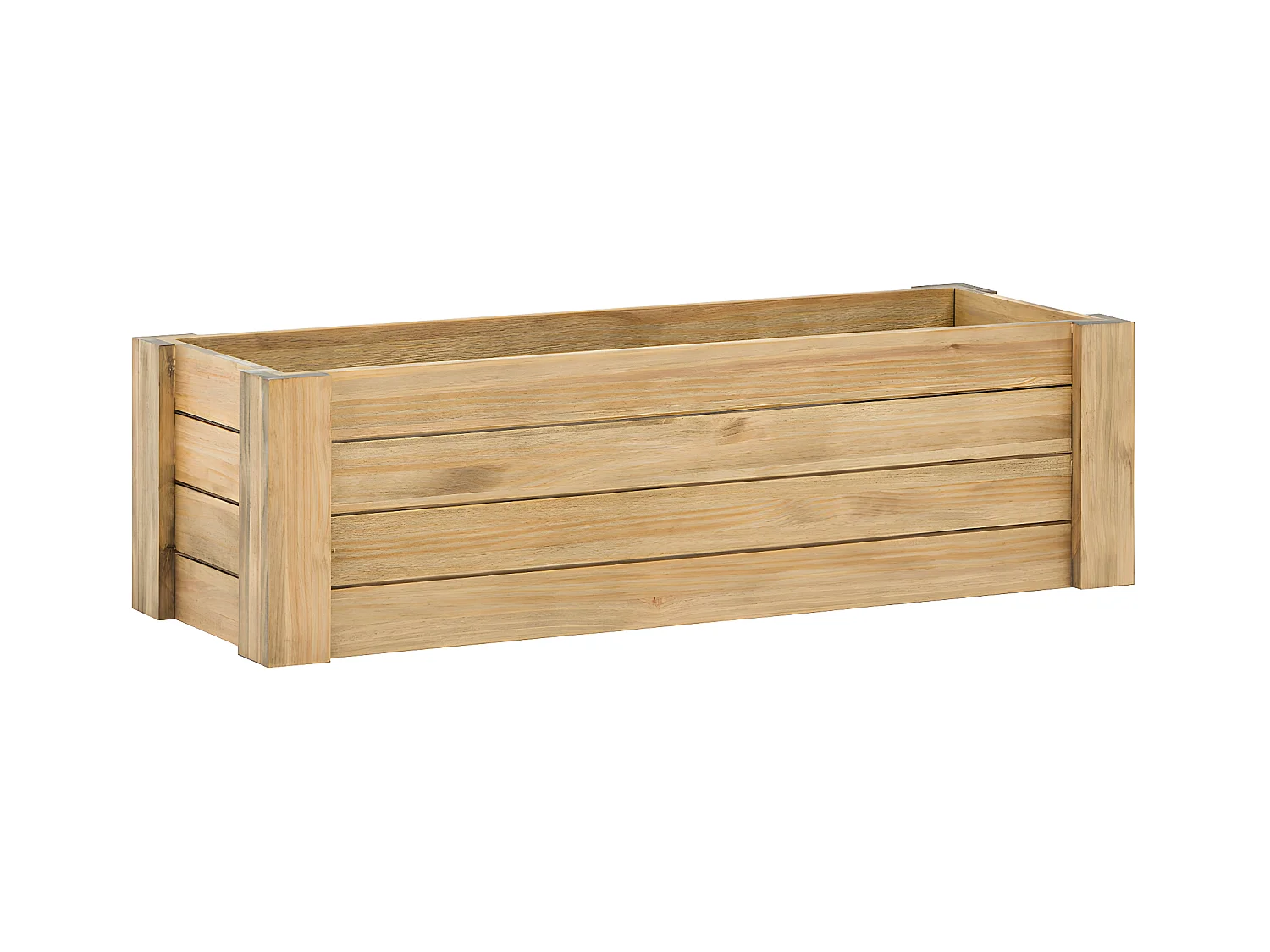 Coffre rangement ouvert ECO 40x120x35  Pin massif finition vieilli