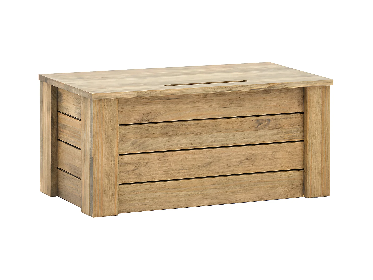 Coffre rangement avec couvercle  ECO 40x80x36  Pin rustique vieilli