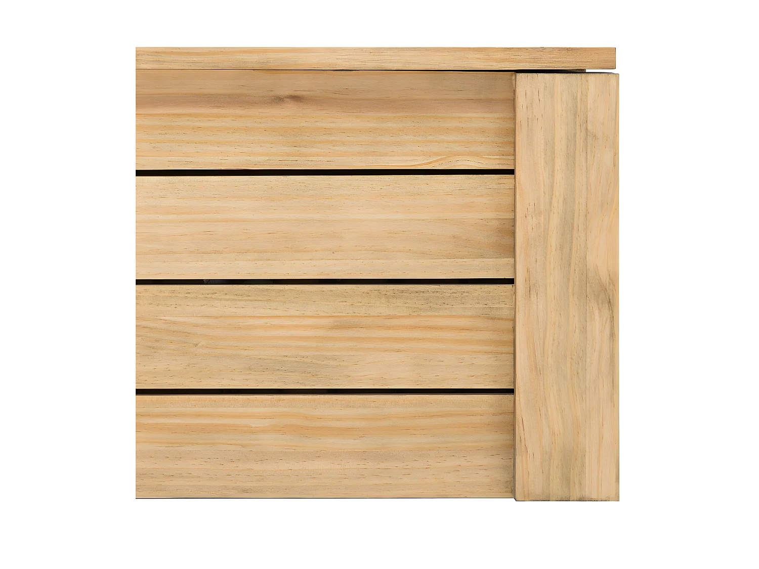 Baúl Pie de Cama ECO 40x120x37cm con tapa madera maciza de pino acabado vintage