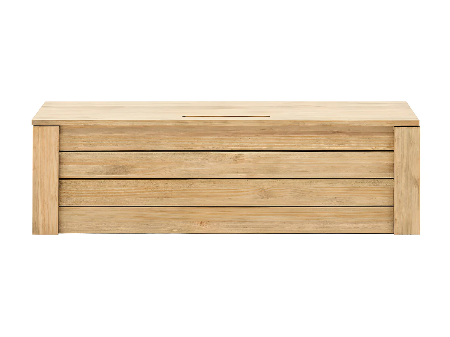 Baúl Pie de Cama ECO 40x120x37cm con tapa madera maciza de pino acabado vintage