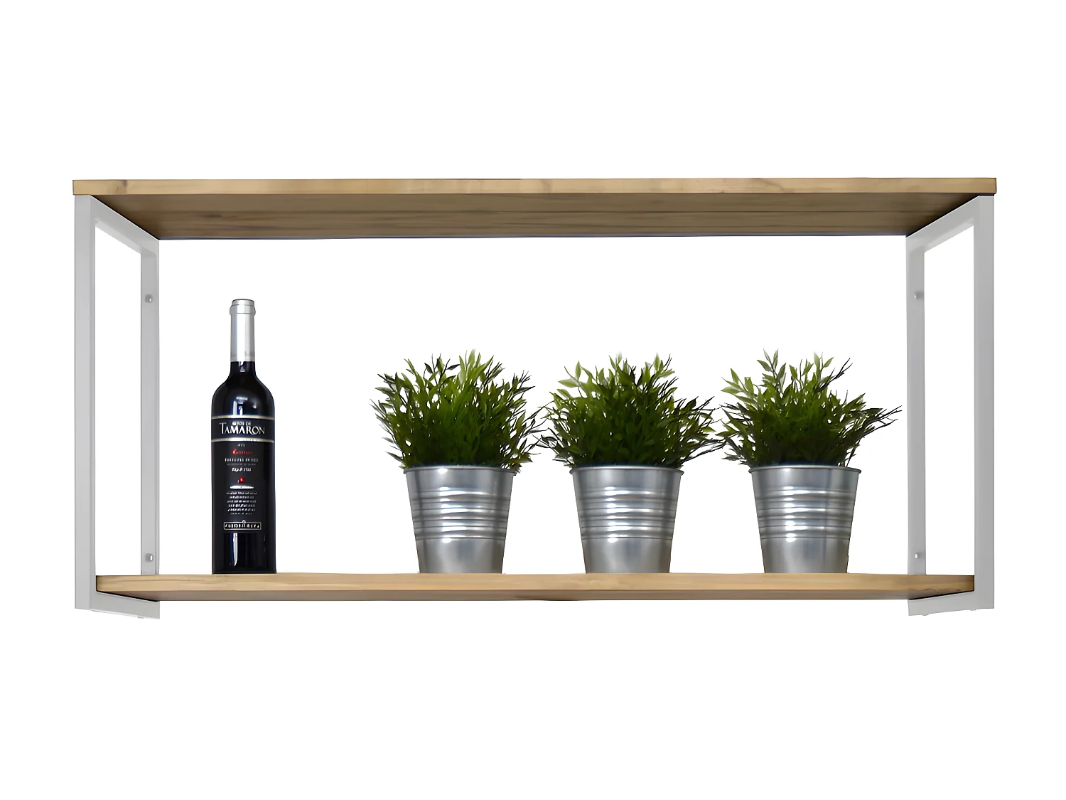 Estante iCub 2 prateleiras 30mm Industrial Vintage  30x100x48 Branco