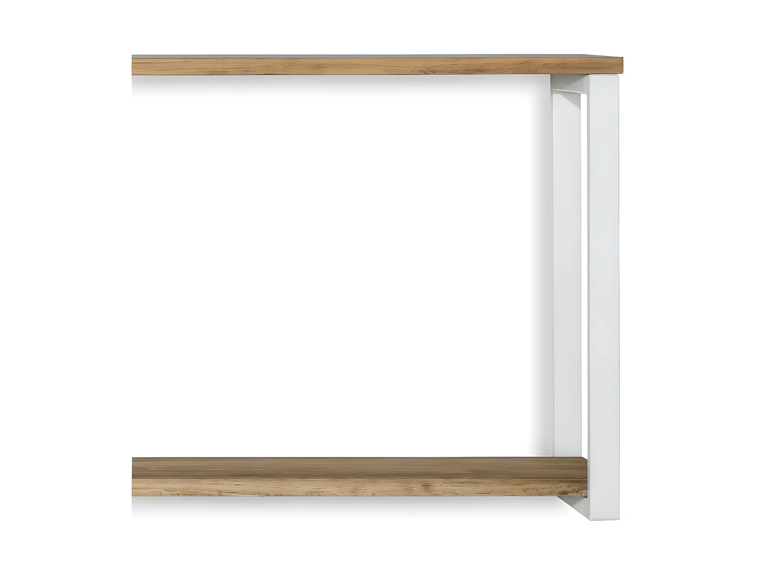 Estante iCub 2 prateleiras 30mm Industrial Vintage  30x100x48 Branco