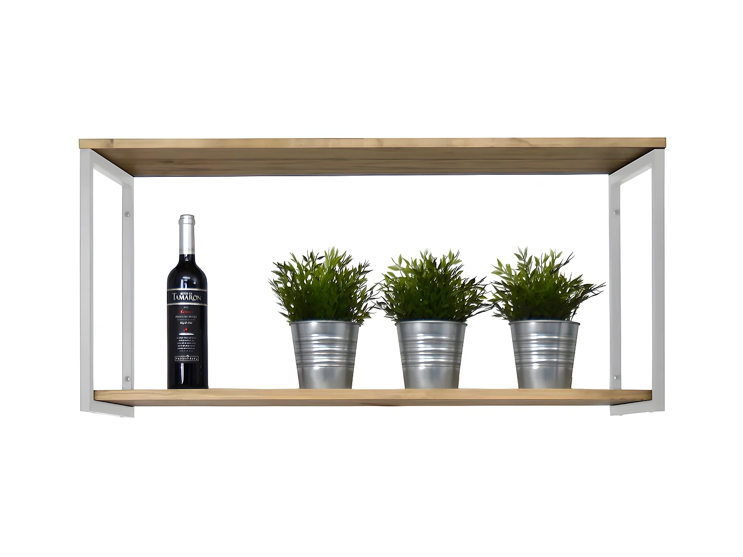 Estante iCub 2 prateleiras 18mm Industrial Vintage  30x100x47 Branco