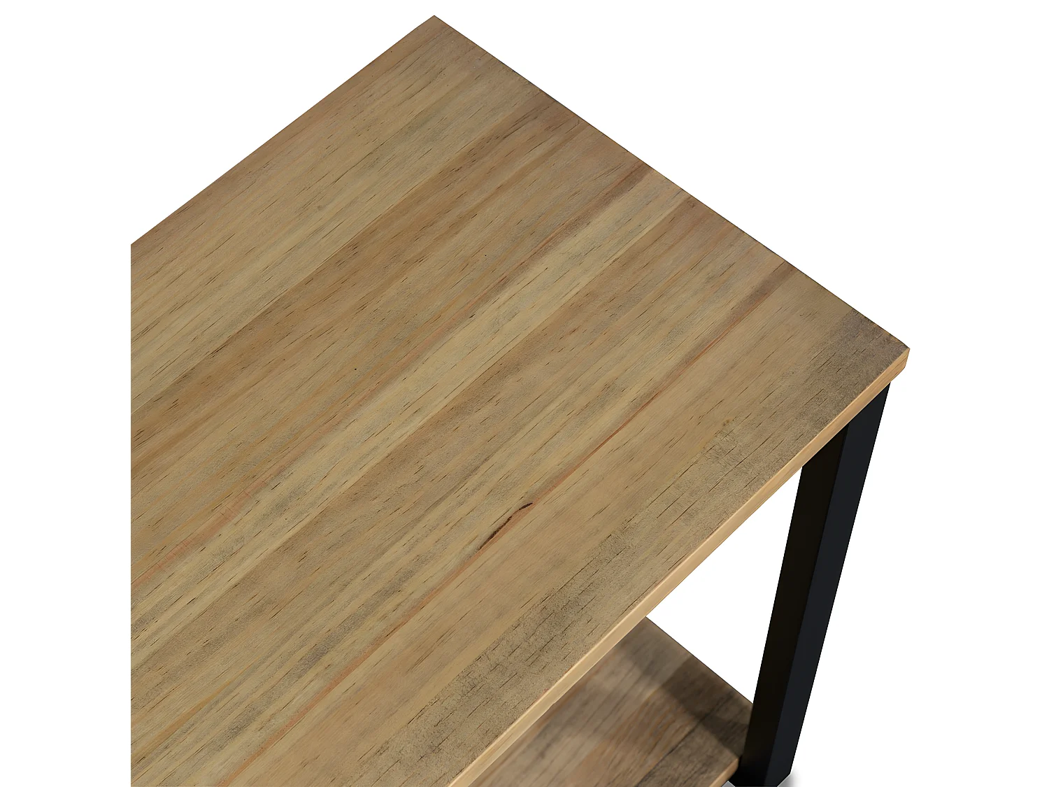 Estantería colgante iCub Big Wood 2 Estantes 2 Marcos 120x30x47cm Negro en madera maciza de pino acabado vintage estilo industrial Box Furniture