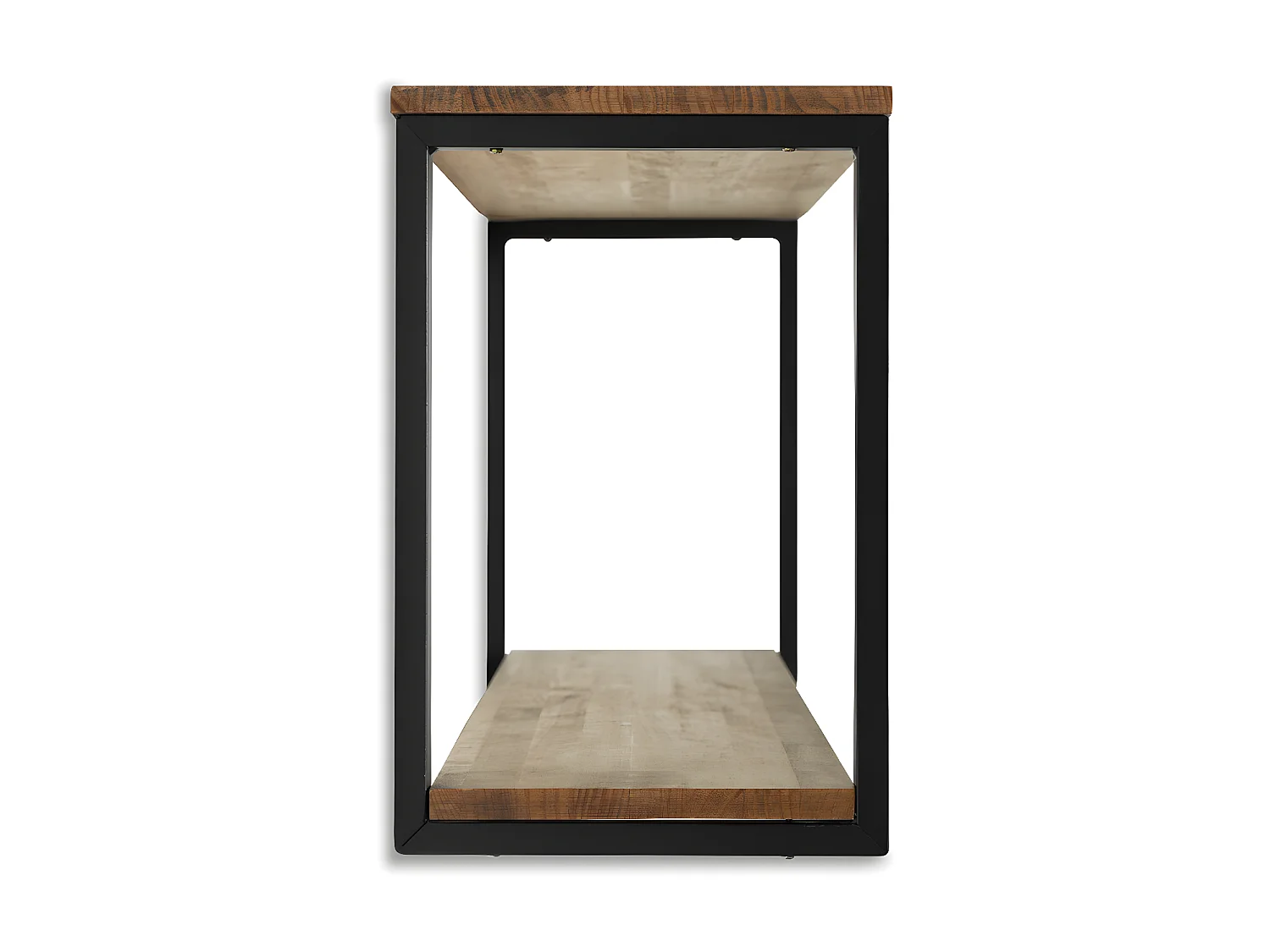 Estantería colgante iCub Big Wood 2 Estantes 2 Marcos 120x30x47cm Negro en madera maciza de pino acabado vintage estilo industrial Box Furniture