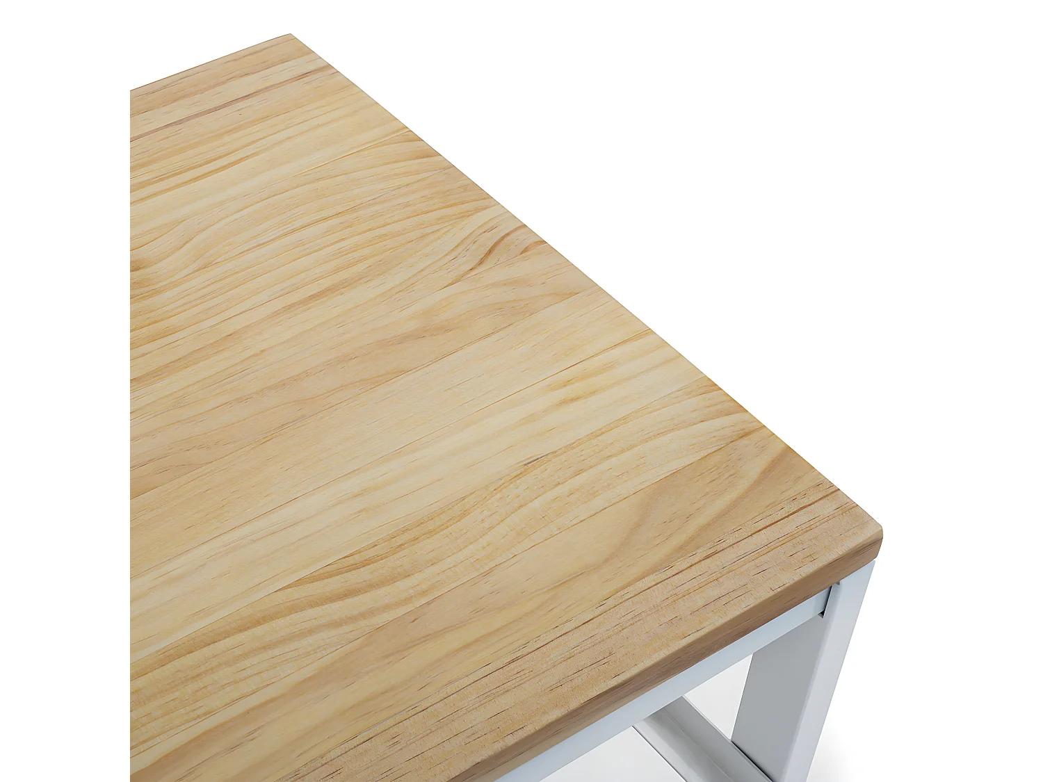 Table de chevet Icub3 avec étagère style scandinave 40x40x47cm Blanc