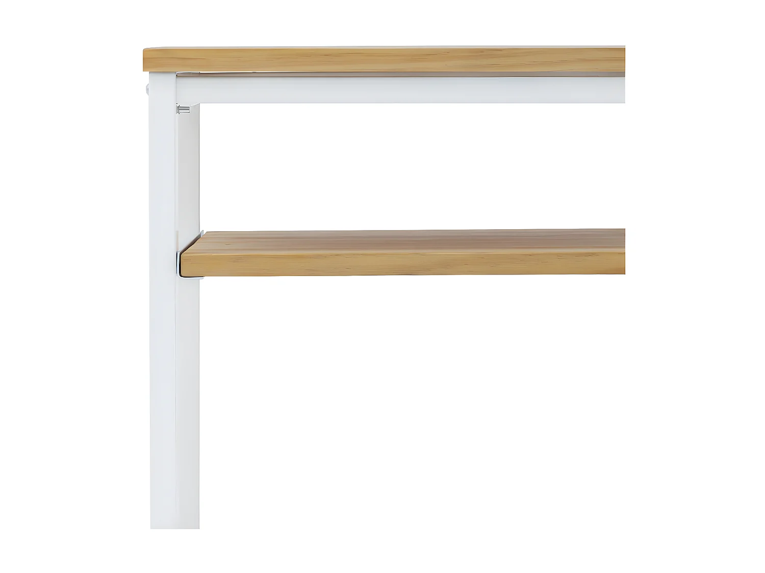 Table de chevet Icub3 avec étagère style scandinave 40x40x47cm Blanc