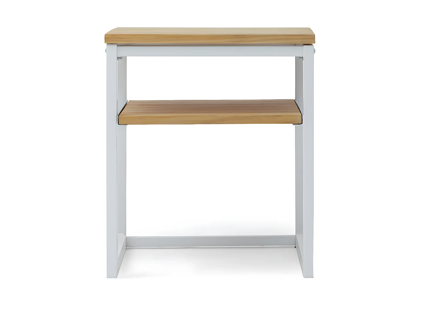 Table de chevet Icub3 avec étagère style scandinave 40x40x47cm Blanc