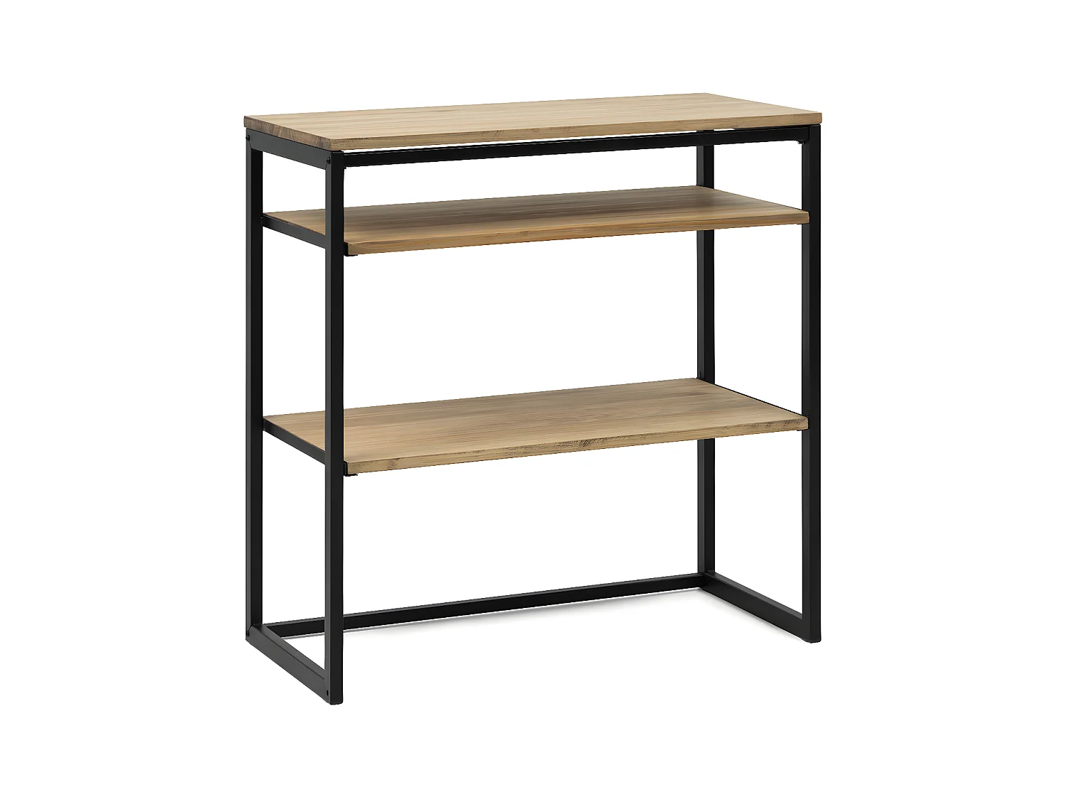 Mueble Multiusos iCub ECO 80x40x80cm con estantes Negro en madera de pino maciza acabado vintage estilo Industrial Box Furniture