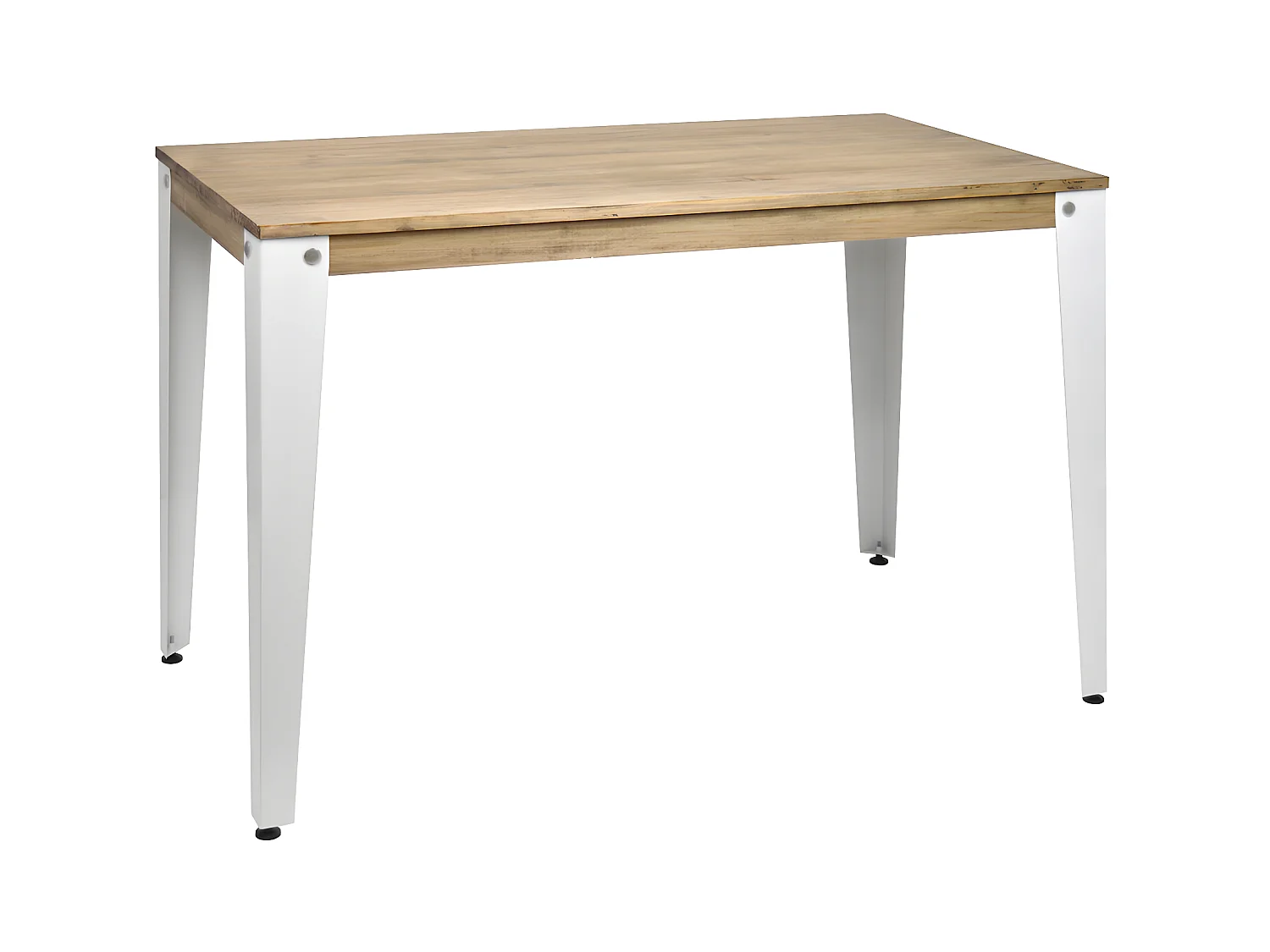 Consola Lunds 70x39x75cm Blanca en madera maciza de pino acabado vintage estilo industrial Box Furniture