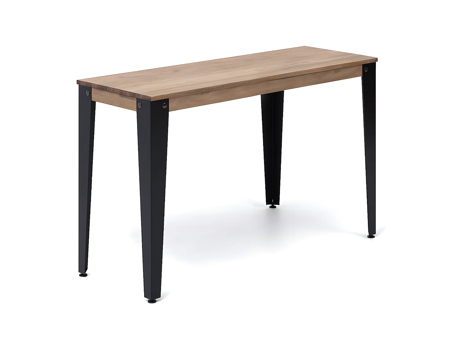 Consola Lunds 110x39x75cm Negra en madera maciza de pino acabado vintage estilo industrial Box Furniture