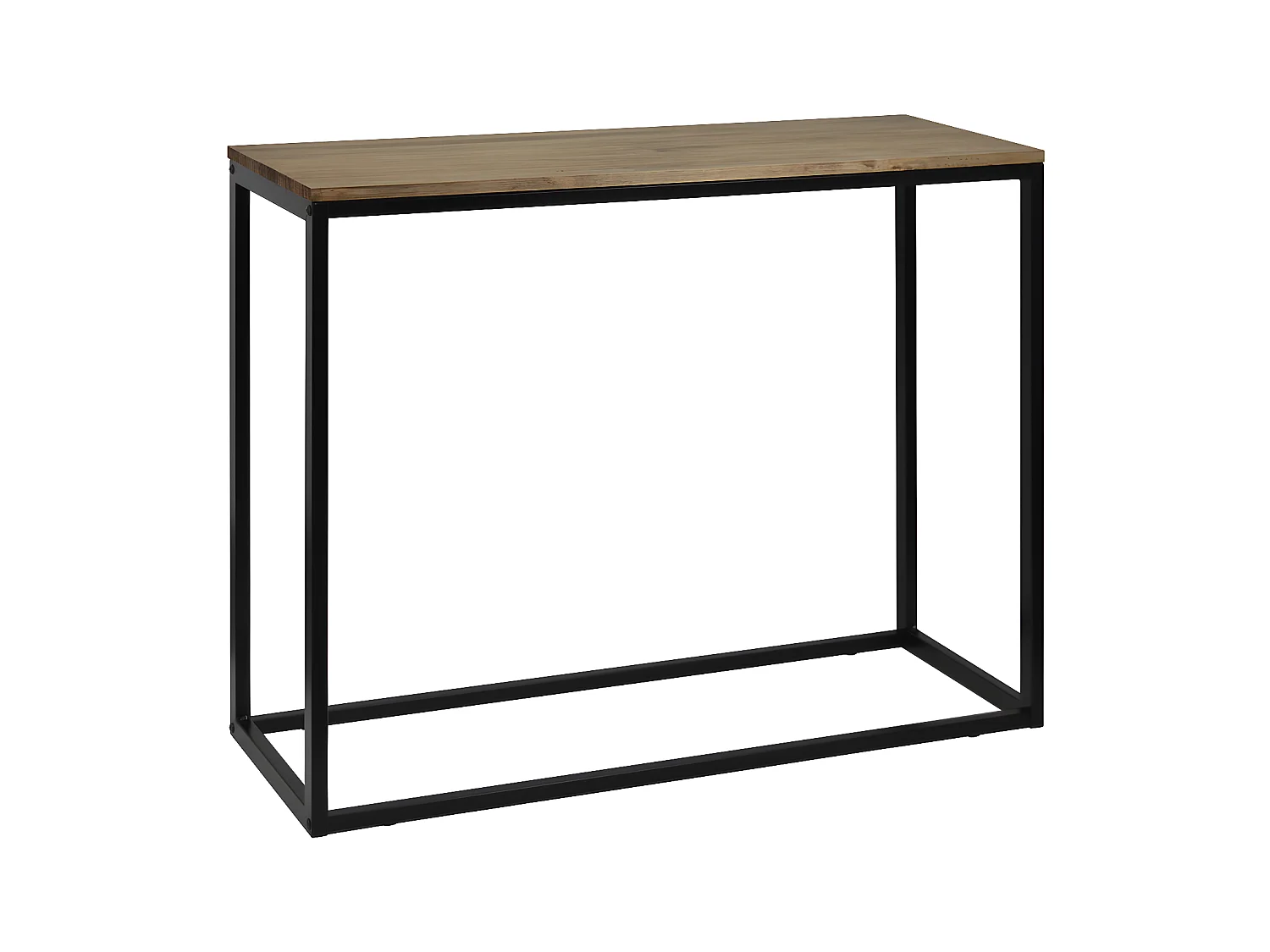 Consola Icub - industrial vintage madeira e metal 35X120X82 cm. Preto