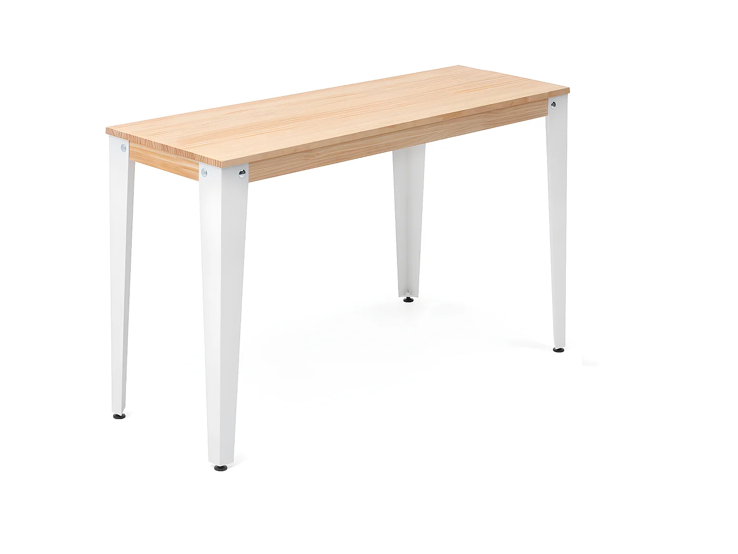 Consola Lunds 110x39x75cm Blanca en madera maciza de pino acabado natural estilo nórdico industrial Box Furniture