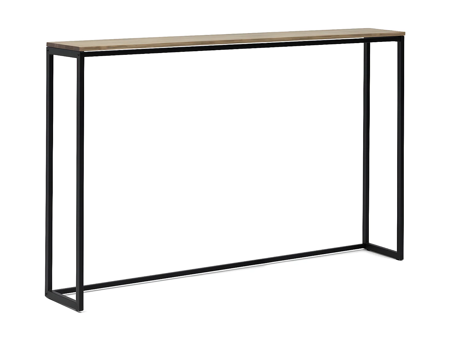 iCub Eco-Line 118x30x80cm Consolle nera in legno di pino massiccio con finitura anticata Mobili Box in stile industriale