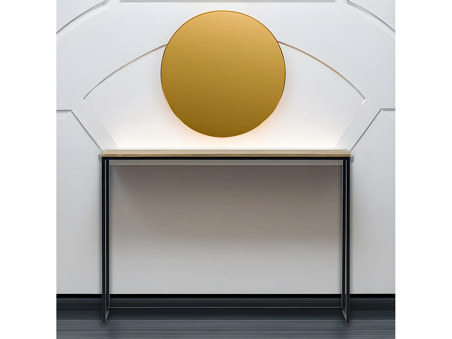 iCub Eco-Line 118x30x80cm Consolle nera in legno di pino massiccio con finitura anticata Mobili Box in stile industriale