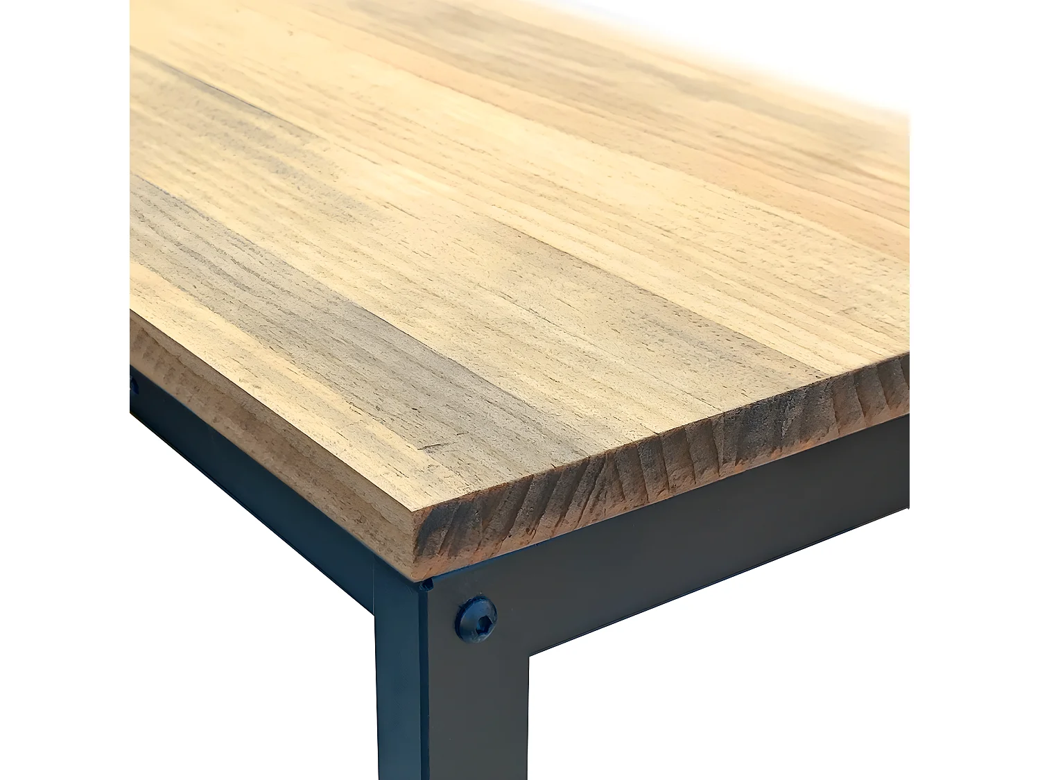 iCub Eco-Line 118x30x80cm Consolle nera in legno di pino massiccio con finitura anticata Mobili Box in stile industriale