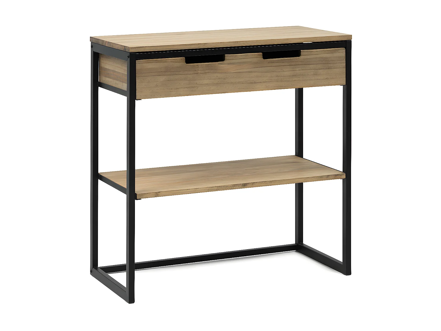 Móvel Multiusos  Gaveta + prateleira iCub 80x40x80cm Preto  - Vintage