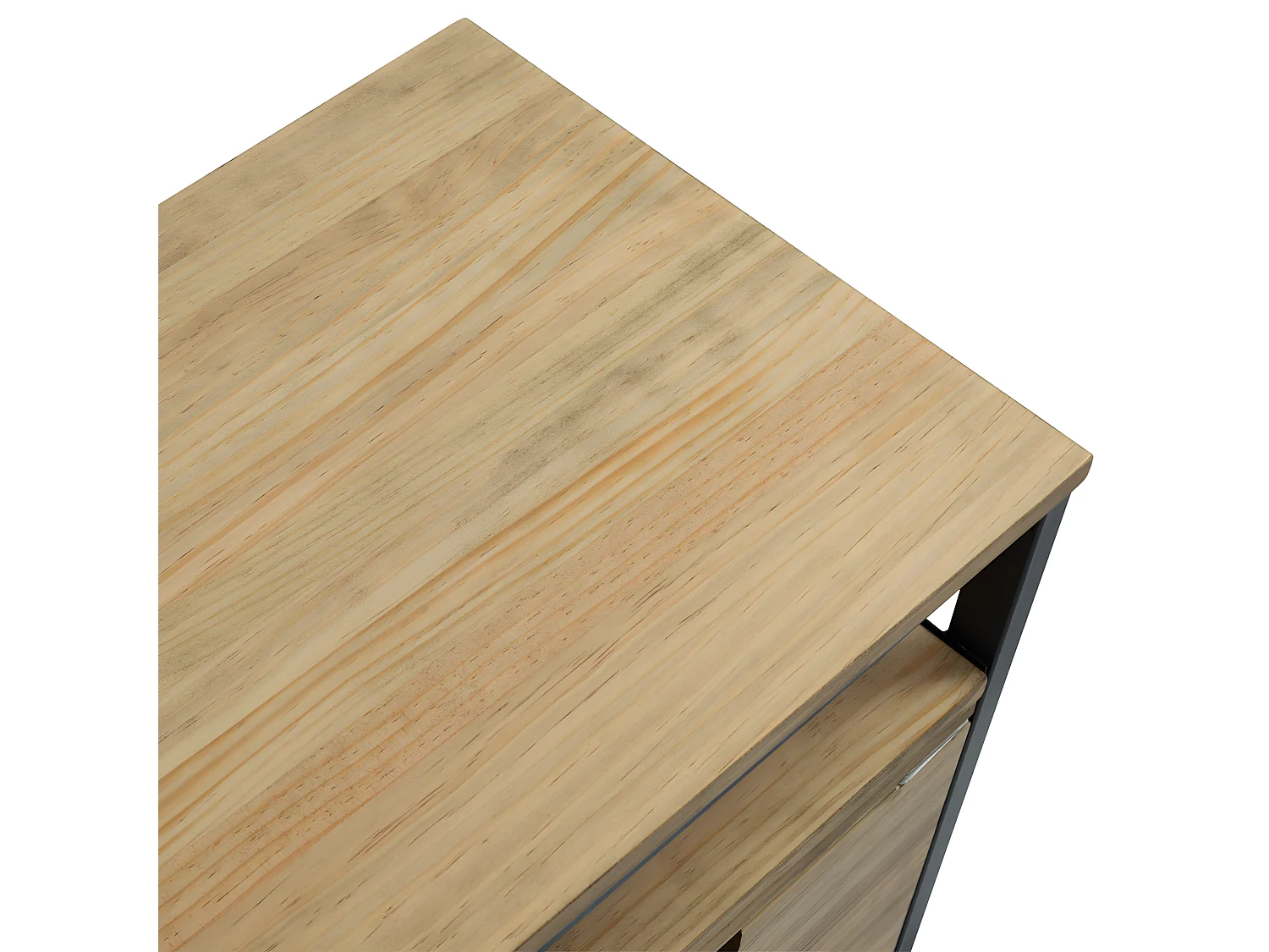 Móvel Multiusos  Gaveta + prateleira iCub 80x40x80cm Preto  - Vintage