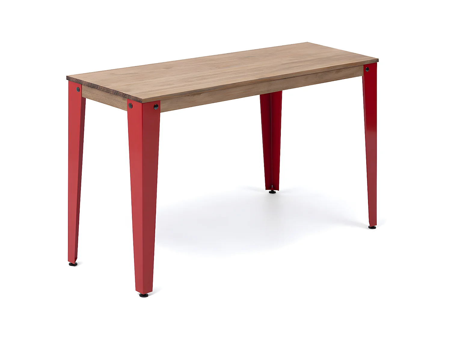 Consola Lunds 70x39x75cm Roja en madera maciza de pino acabado vintage estilo industrial Box Furniture