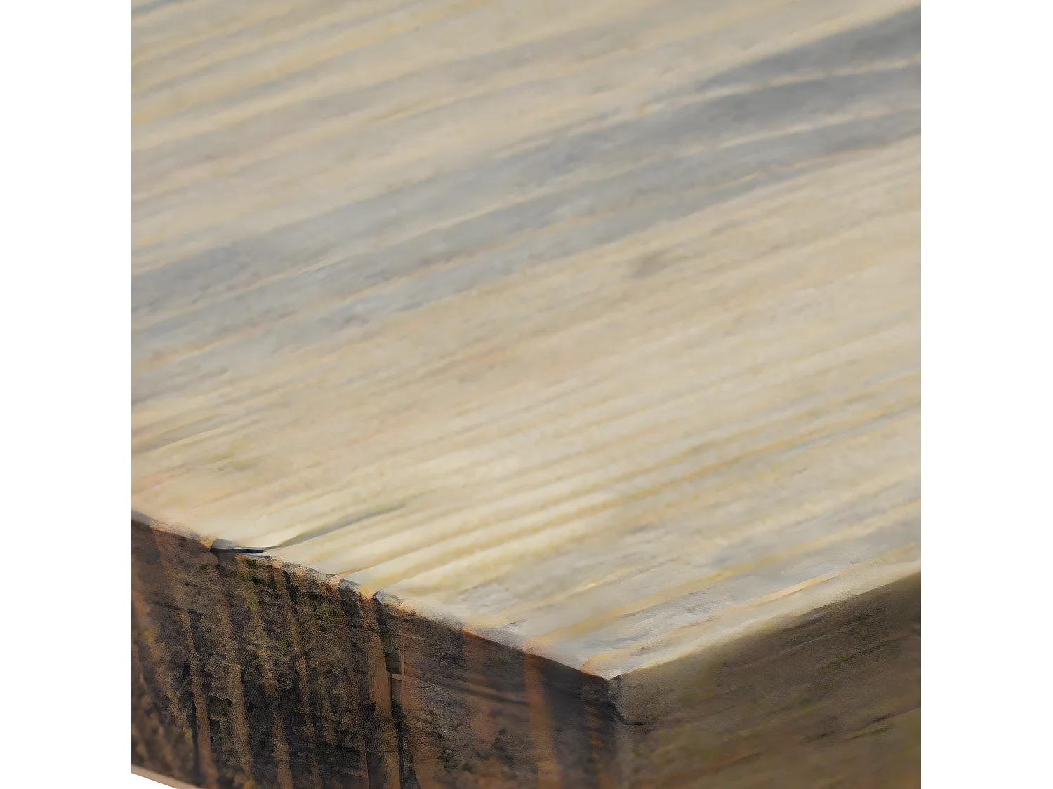 Table d'entree-console Icub industriel vintage 35x100x82 cm 30mm Blanc