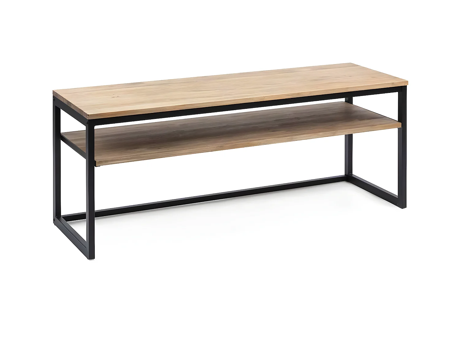 Mobile TV  Icub con ripiano industriale vintage - 40x100x47cm Nero