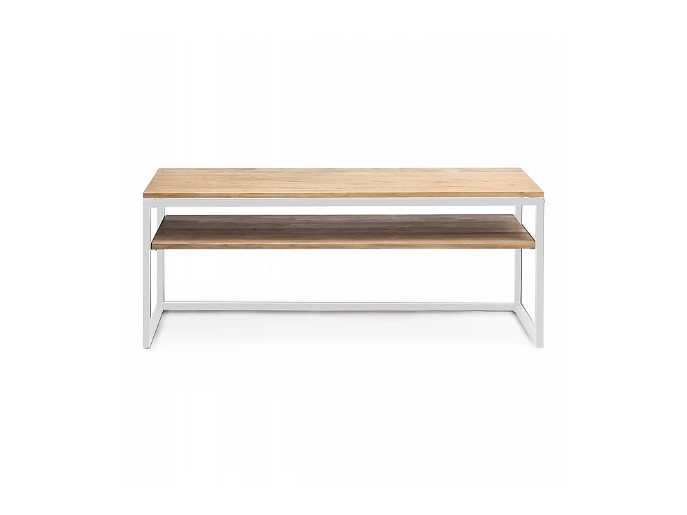 Meuble TV Icub style  Industriel Vintage – 40x120x47 cm Blanc