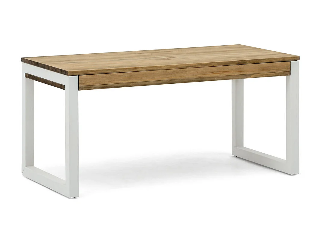 Table basse relevable iCub Strong ECO 50x120x49 cm 18mm Blanc-Vieilli