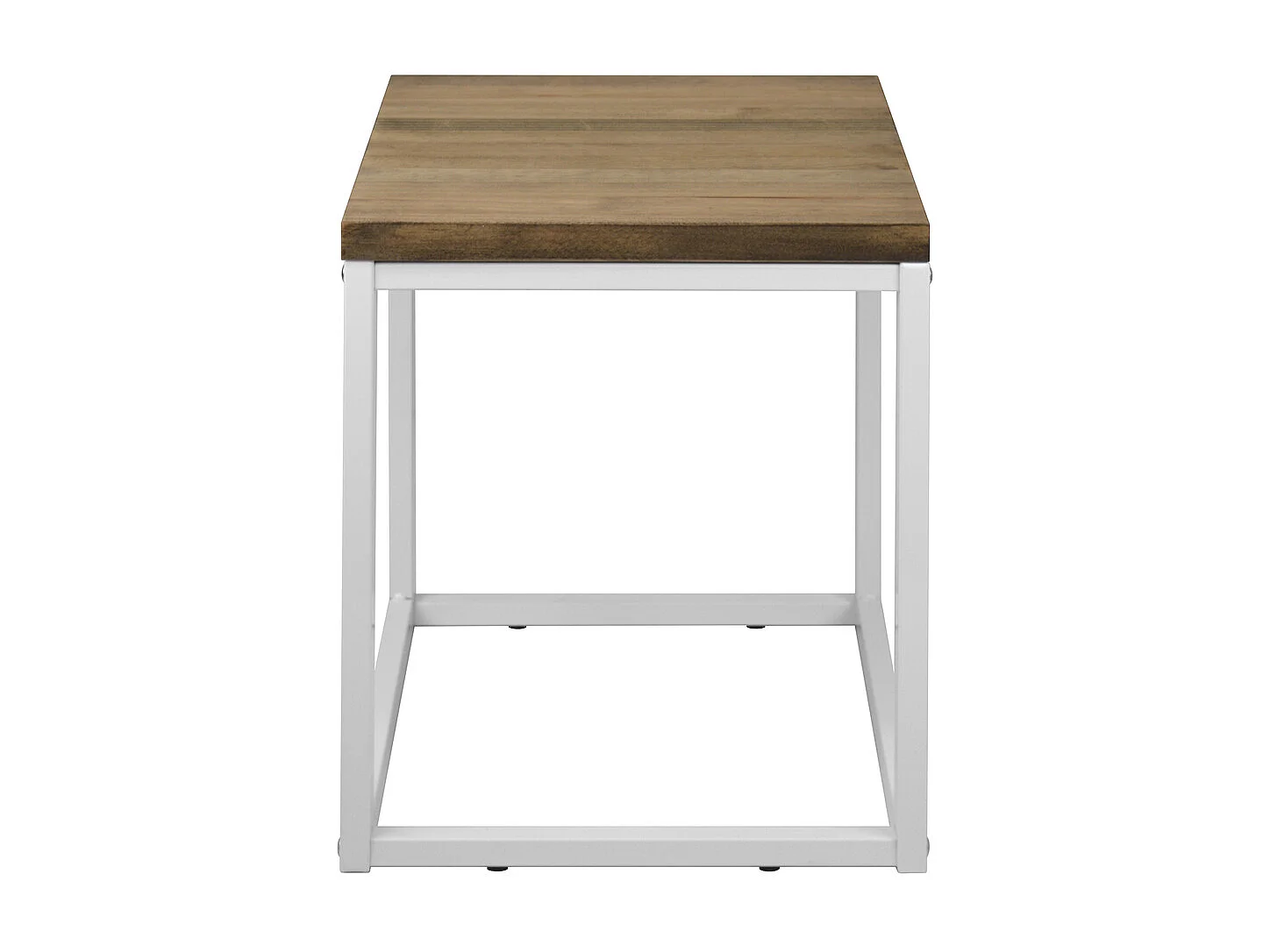 Mesa de cabeceira Icub. Estilo industrial vintage. 40X40x48 cm Branco