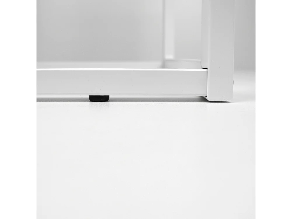 Mesa de cabeceira Icub. Estilo industrial vintage. 40X40x48 cm Branco