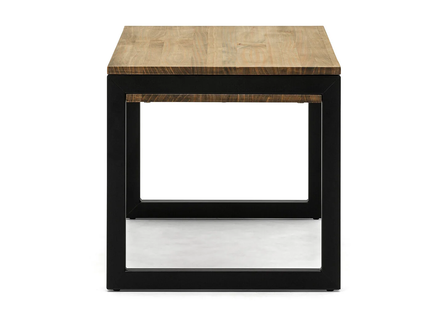 Table basse relevable iCub Strong ECO 50x100x49cm 18mm Noir-Vieilli