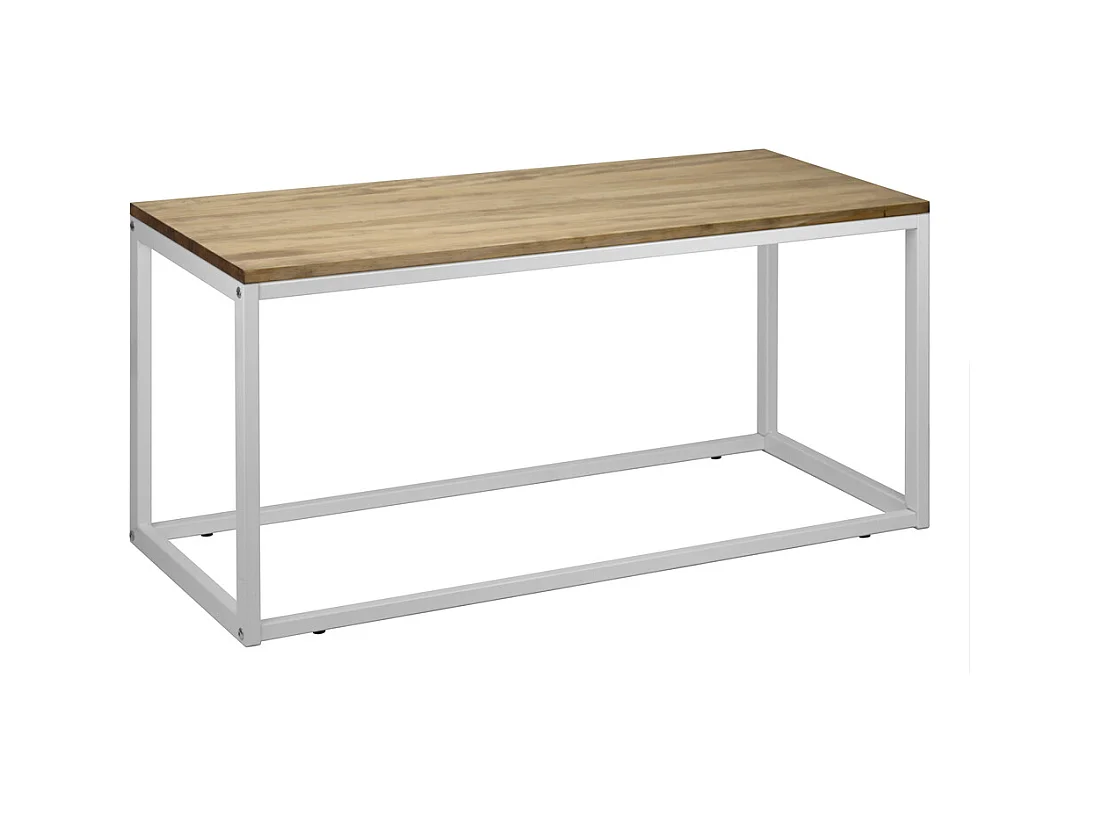 Table basse auxiliaire Icub. - industriel vintage  45x120x40 cm  Blanc