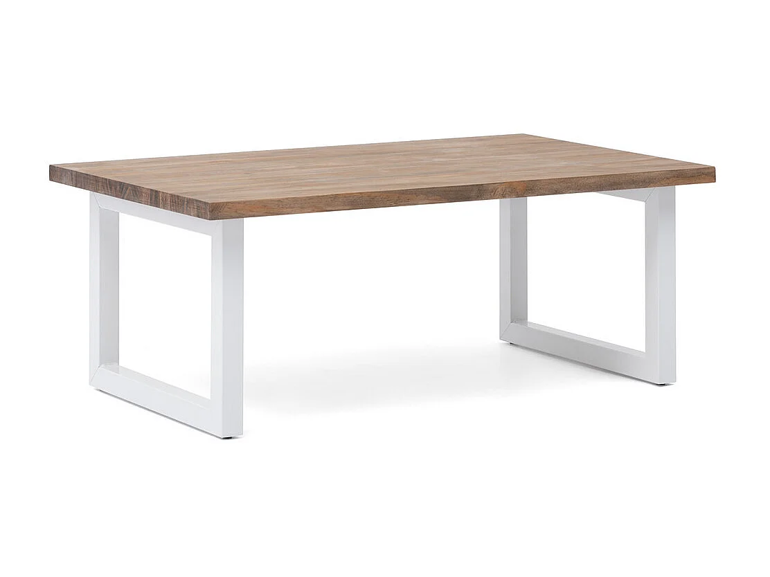 Table basse iCub Strong ECO 60x140x43 cm Blanc Effect-Vintage