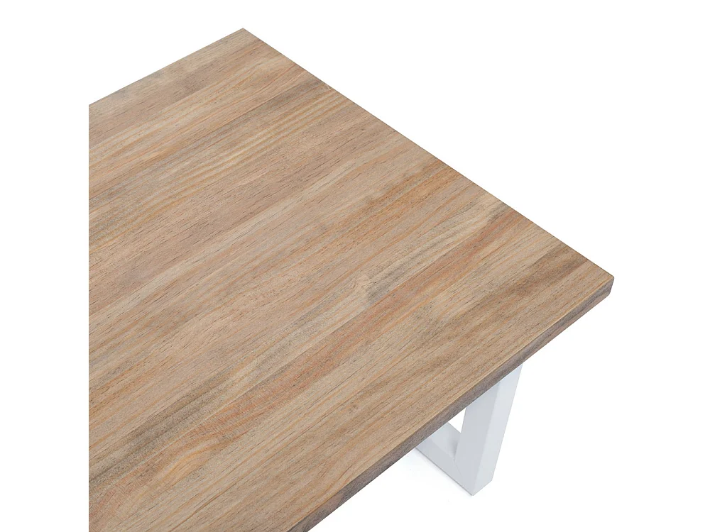 Table basse iCub Strong ECO 60x140x43 cm Blanc Effect-Vintage