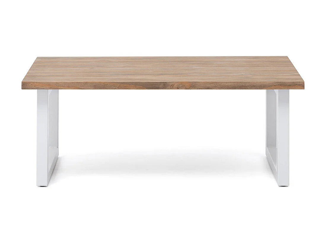 Table basse iCub Strong ECO 60x140x43 cm Blanc Effect-Vintage