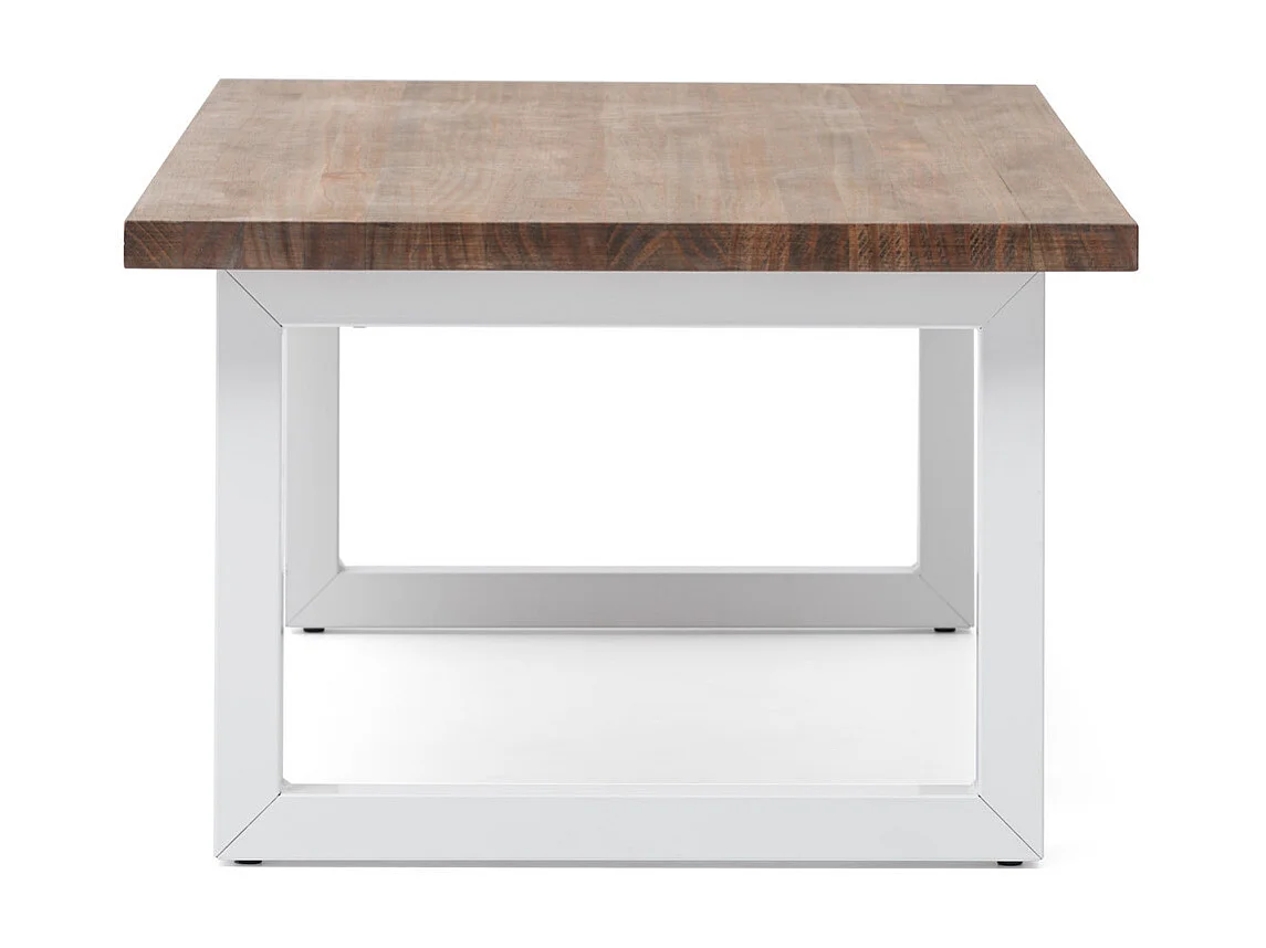 Table basse iCub Strong ECO 60x140x43 cm Blanc Effect-Vintage